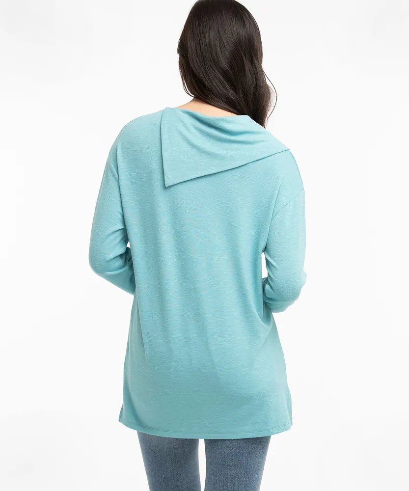 Long Sleeve Split Collar Top