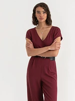 Venus Wide Leg Jumpsuit Iconic Crepe