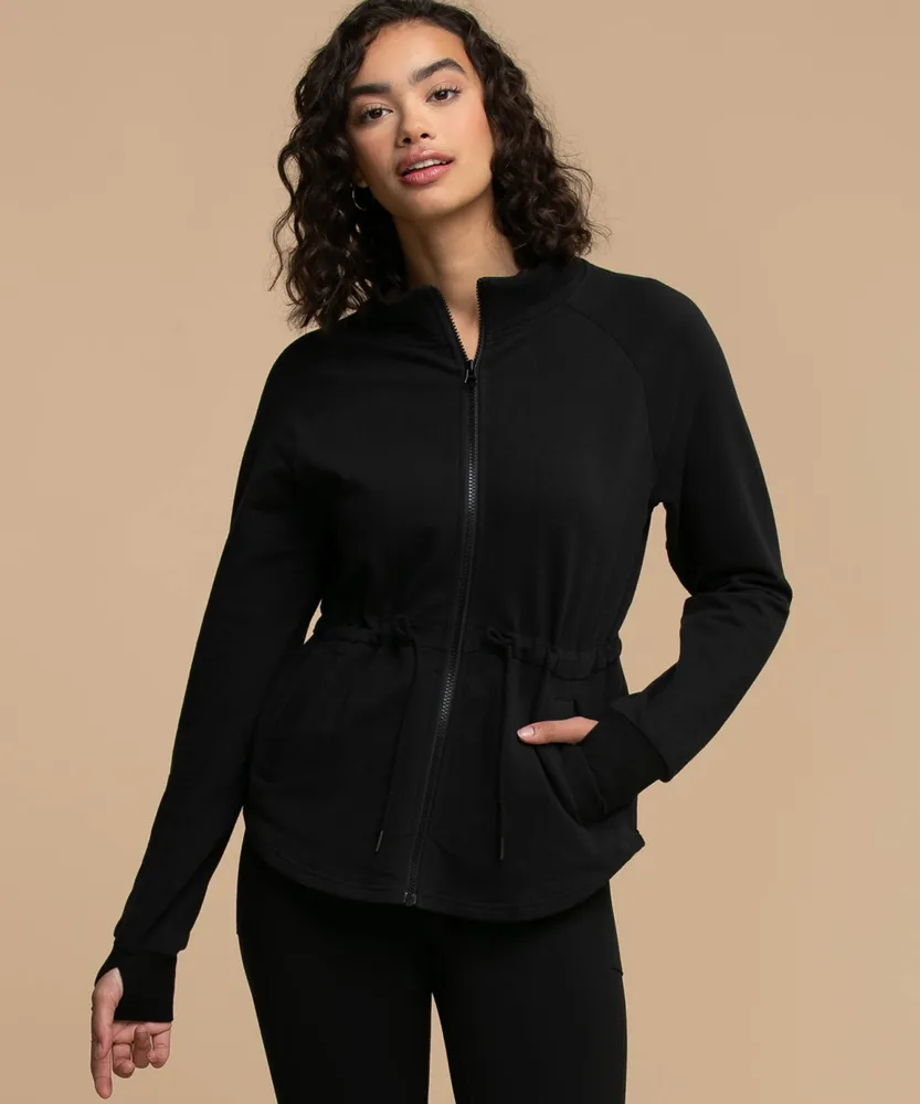 RICKI'S French Terry Zip Front Jacket