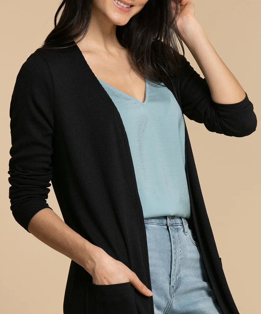 Open Ribbed Duster Cardigan