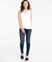 Double Layer Sleeveless V-Neck Blouse