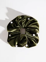 Velvet Pearl Scrunchie