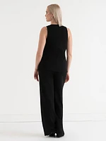 Long Line Vest Iconic Crepe