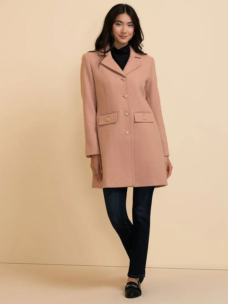 Camilla Wool Blend Straight Coat