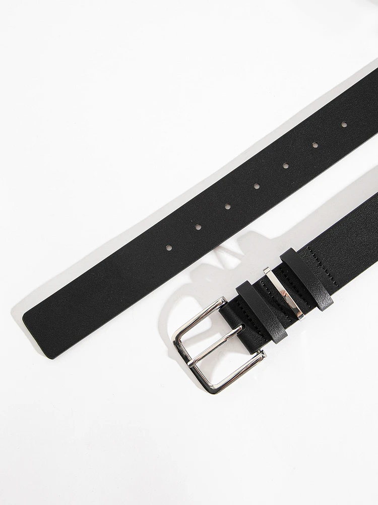 Wide Square Buckle Belt