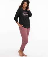 Scoop Neck Pullover Sweatshirt