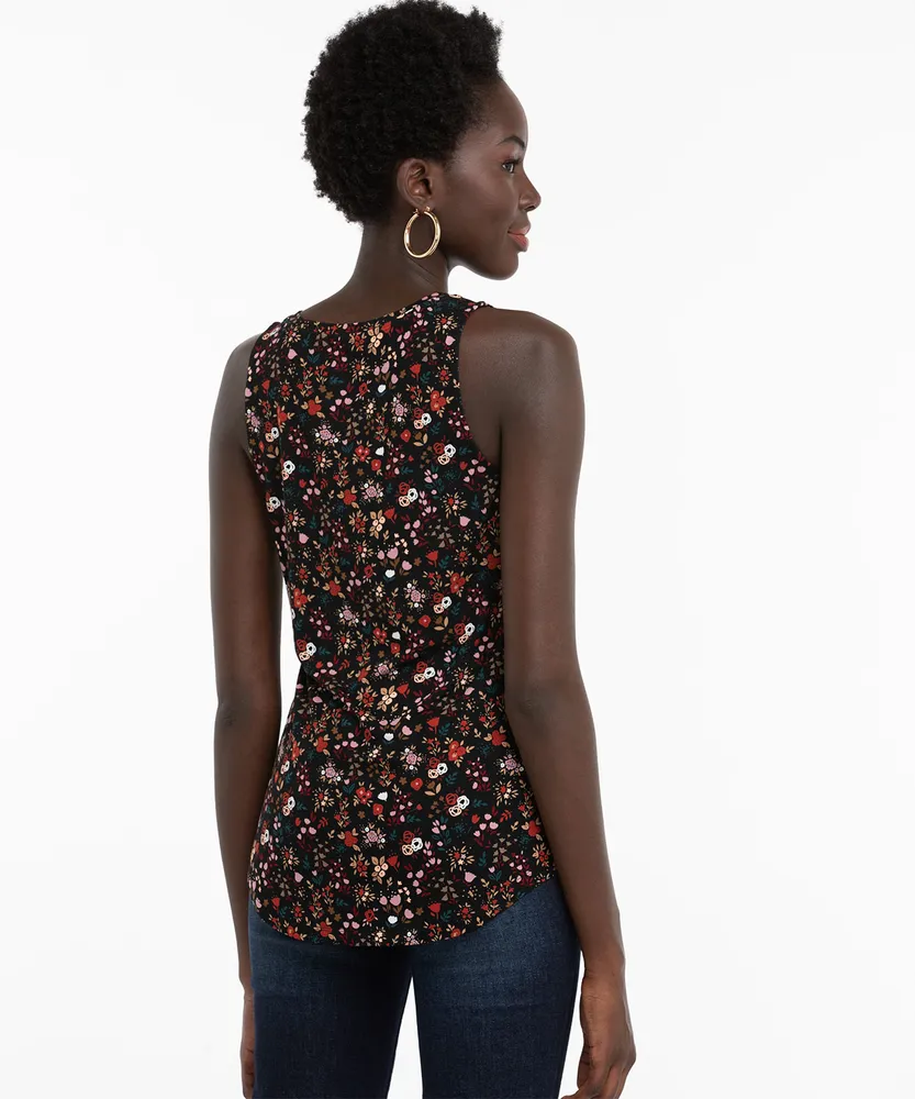 Eco-Friendly V-Neck Ditsy Floral Tank