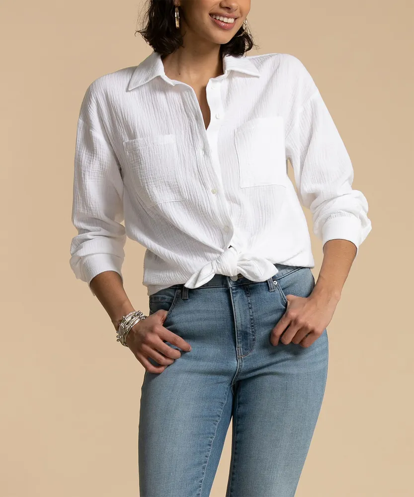 Collared Button Down Long Sleeve Shirt