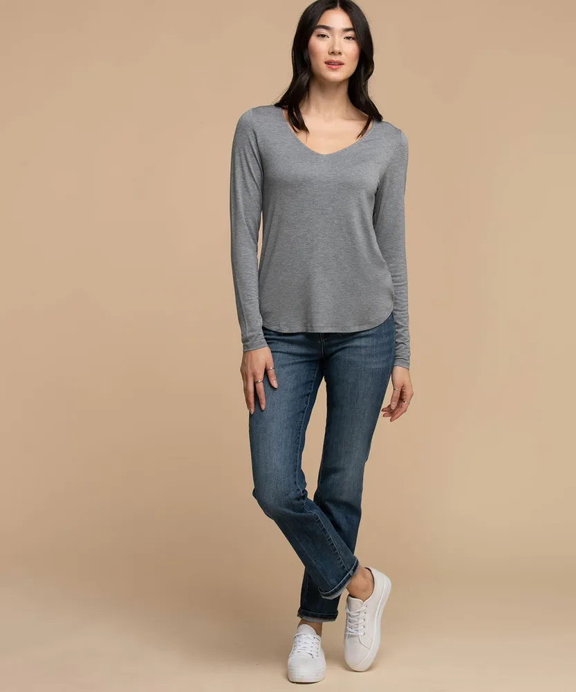 Long Sleeve V-Neck Tee
