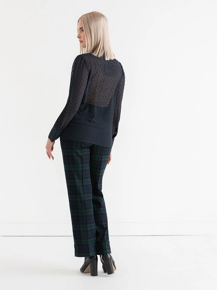 Sheer Swiss Dot Blouse