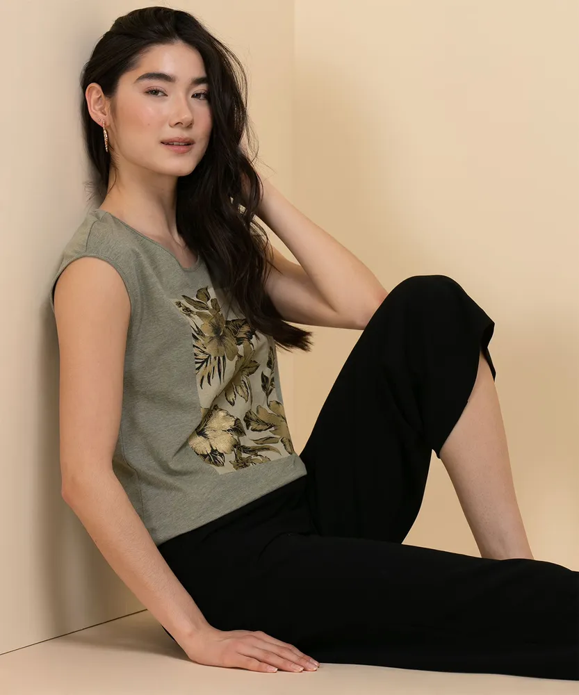 Crew Neck Extend Sleeve Tee