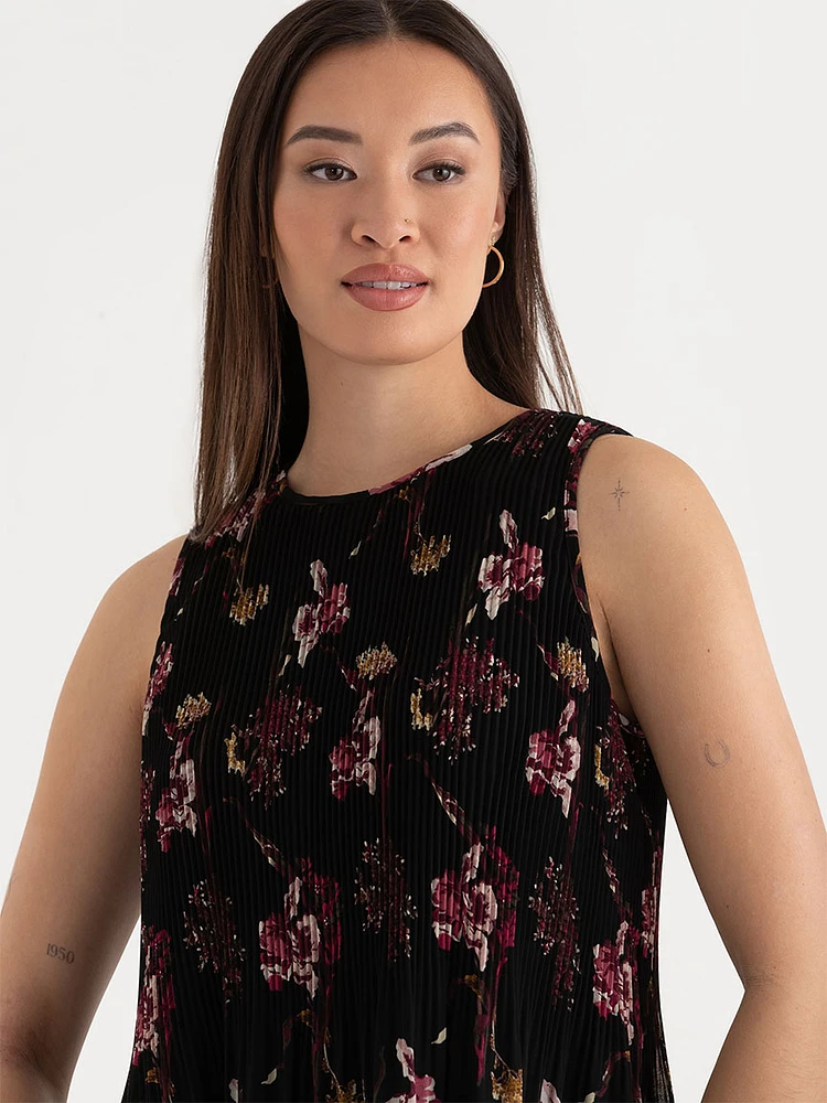 Sleeveless Release Print Blouse