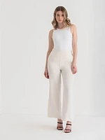 Textured Wide-Leg Pant