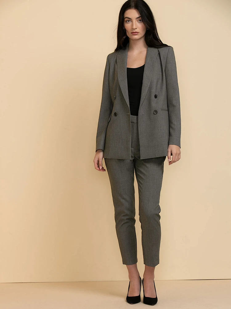 London Double Breasted Relaxed Blazer Luxe Tailored