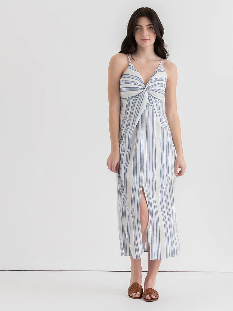 Strappy Twist Front Maxi Dress