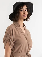 Wide-Brim Straw Hat