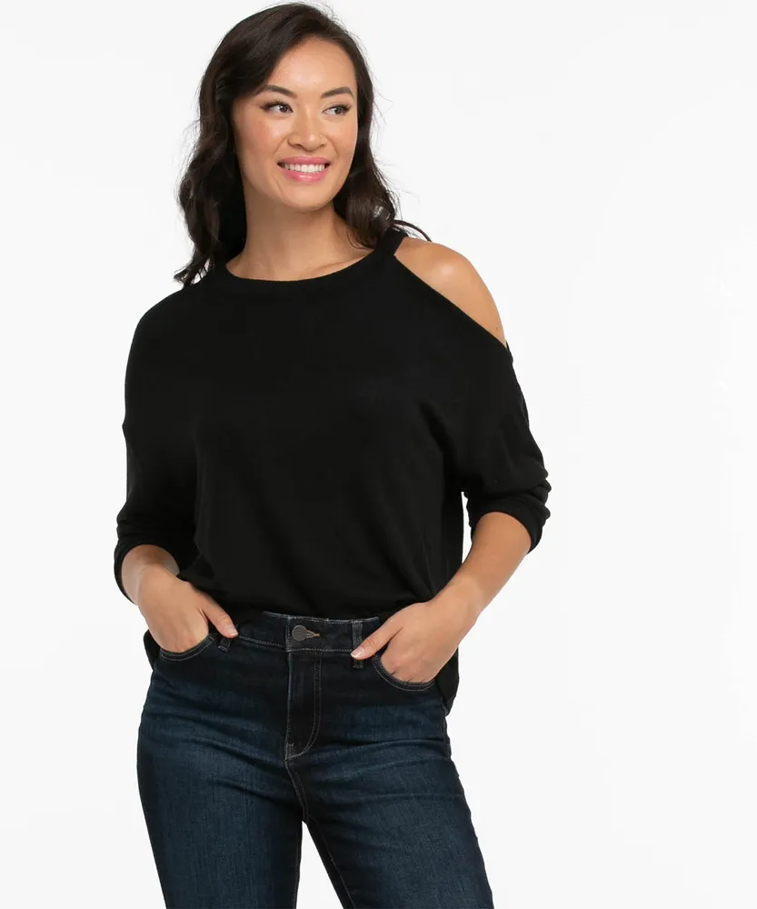 Cold Shoulder Hacci Top