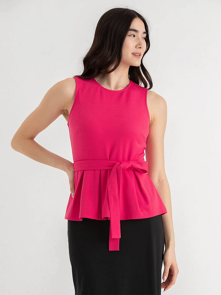 Peplum Top with Tie