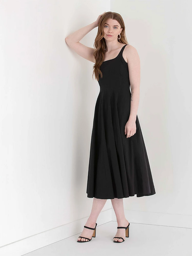 Fit and Flare Dress Luxe Poplin