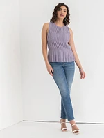 Sleeveless Pleated Top