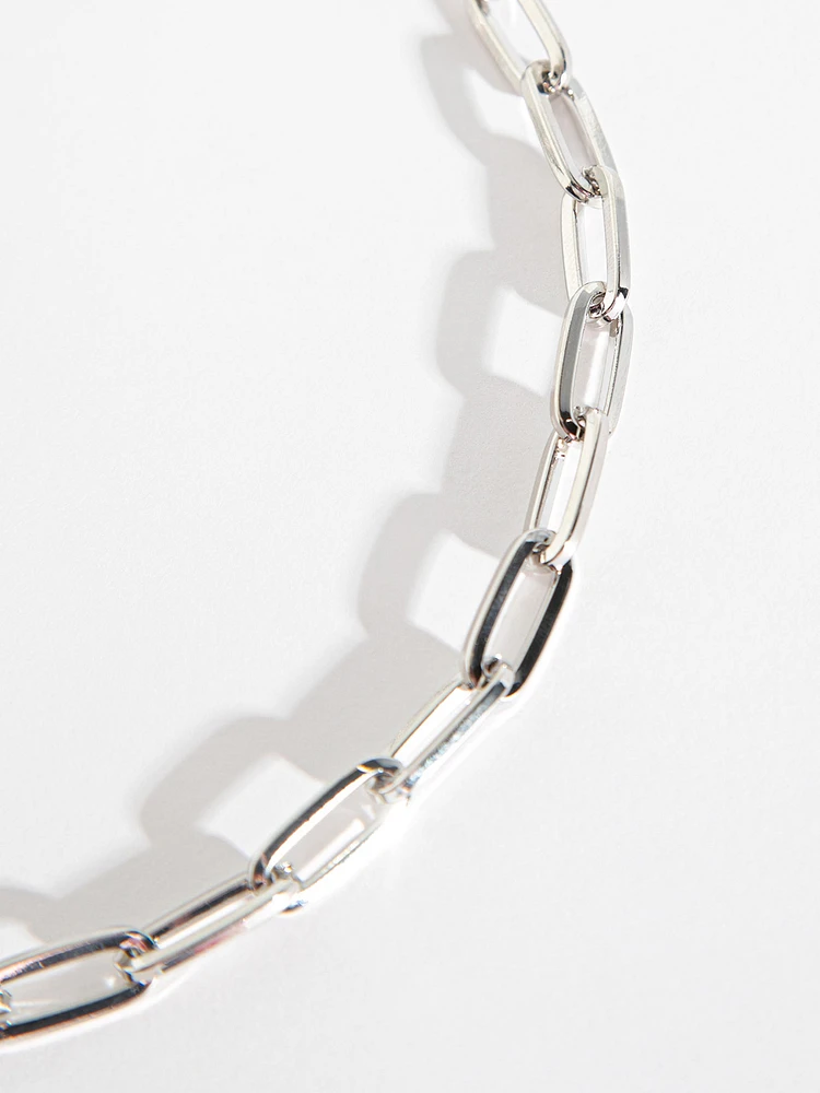 Silver Chain-Link Necklace