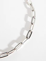 Silver Chain-Link Necklace