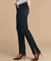 Stevie Straight Jeans with Split Hem