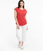 Linen Blend Pocket Tee