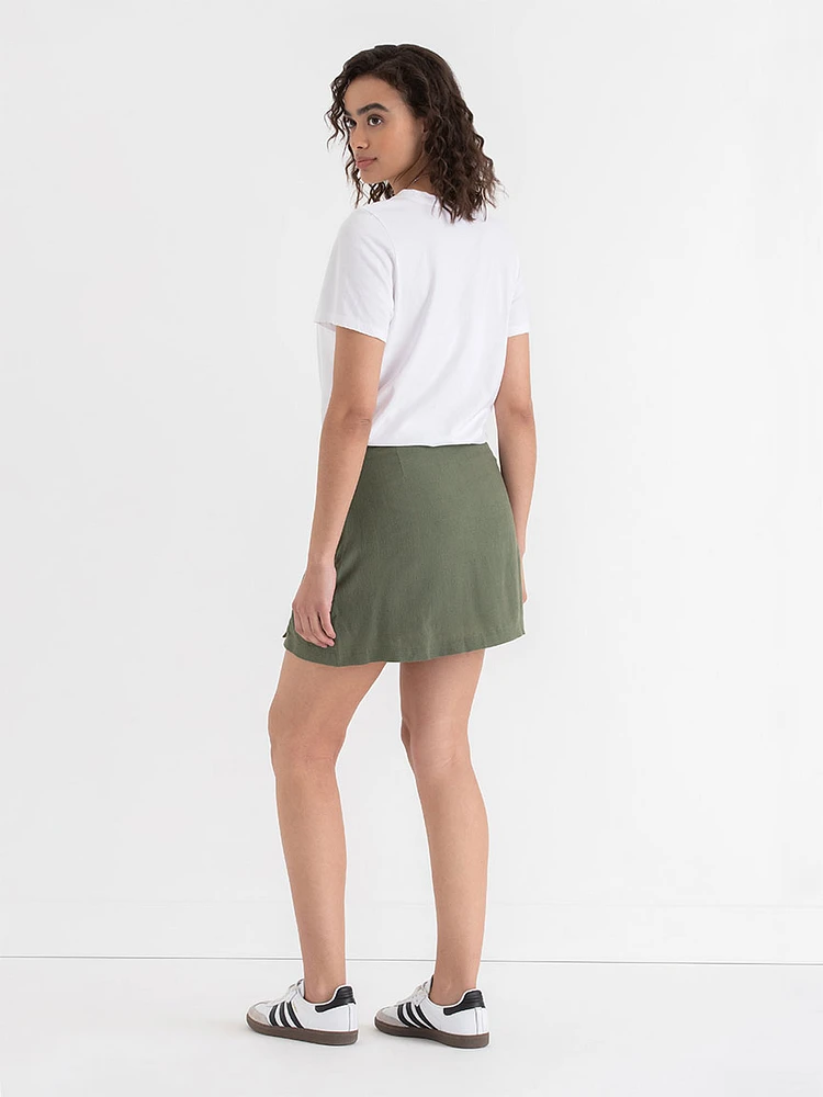 Viscose Linen Skort