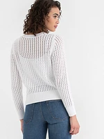 Long Sleeve Crochet Sweater