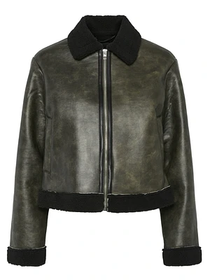 Pippi Short Faux Leather Jacket