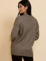 Button-Front Longer-Length Cardigan