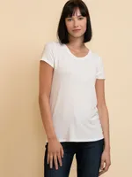 Modal Short Sleeve Scoop Neck Top