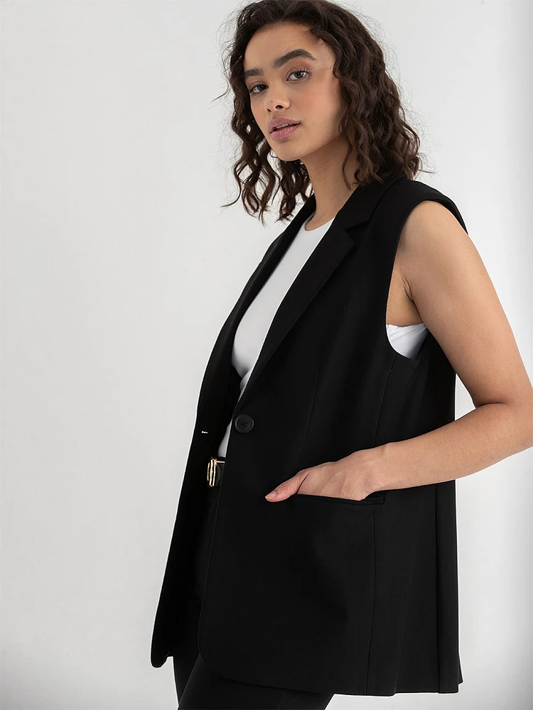 Long Vest Luxe Ponte