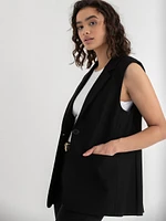 Long Vest Luxe Ponte