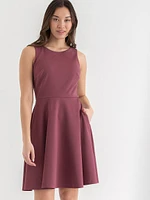 Iconic Crepe Fit 'N Flare Dress with Pockets