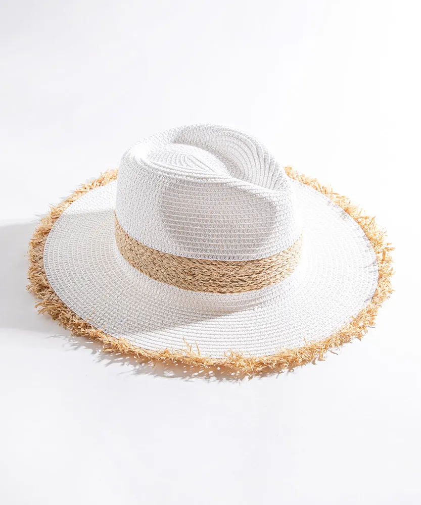 Banded Straw Fedora