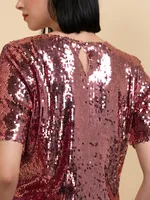 Short Sleeve Sequin Boxy Tee