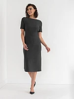 Luna Boatneck Dress Luxe Ponte