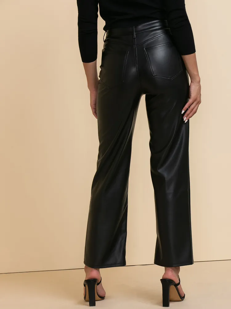 Lucy 90's Straight Leg Pant Faux Leather