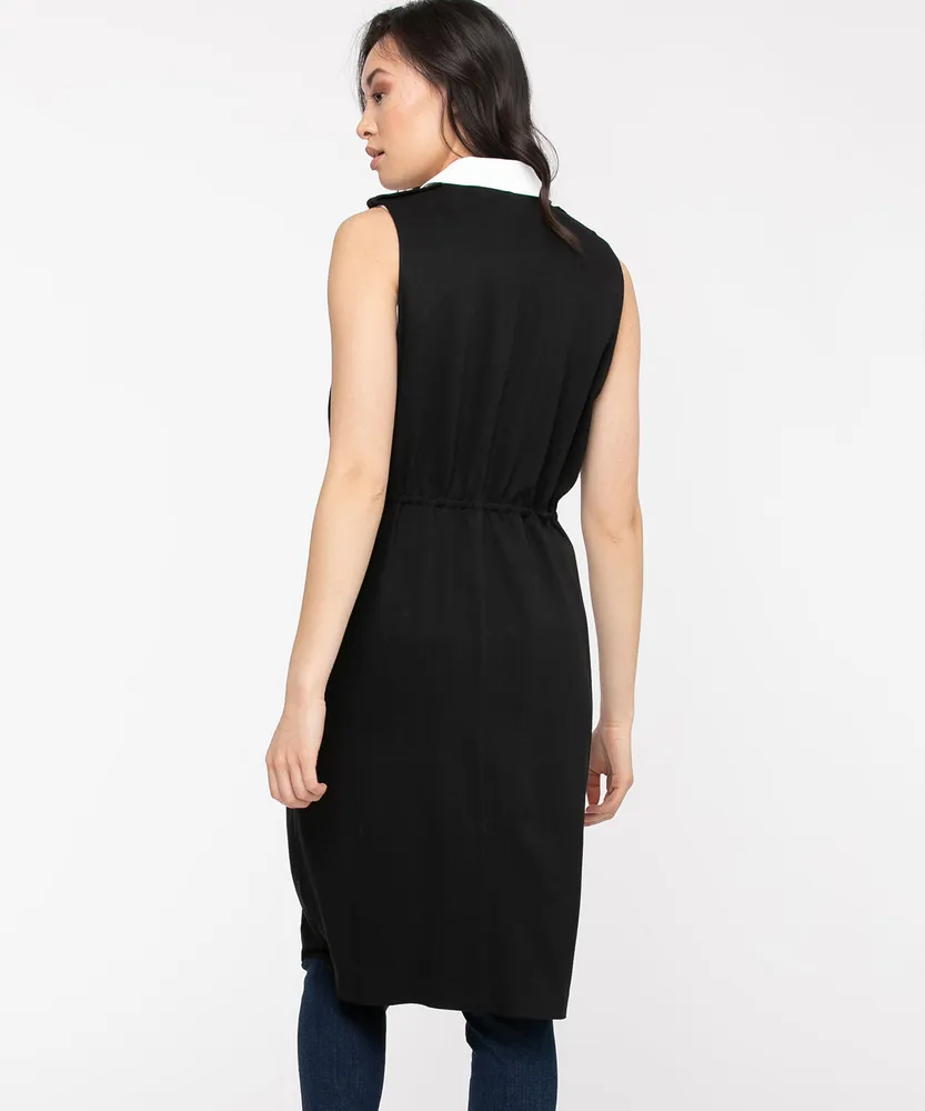 Long Cinched Waist Vest