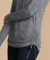 Eco Friendly Ruched Side Long Sleeve Tee