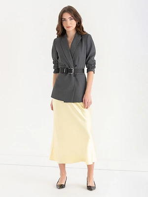 Satin Midi Skirt