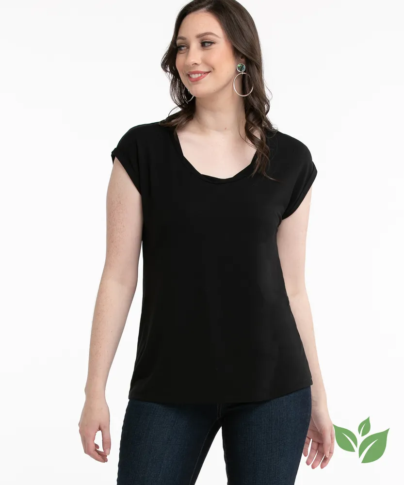 Eco-Friendly Twist Neck Tee