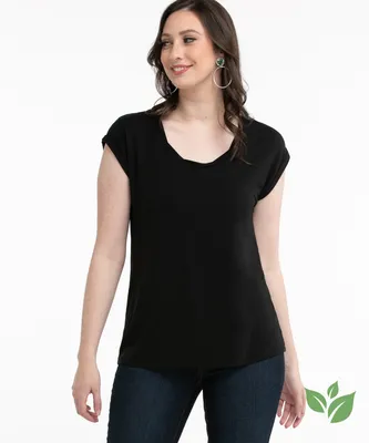 Eco-Friendly Twist Neck Tee