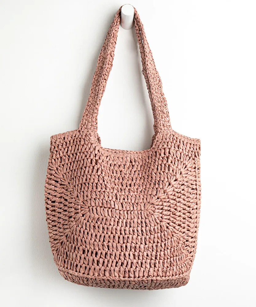 Woven Straw Tote Bag