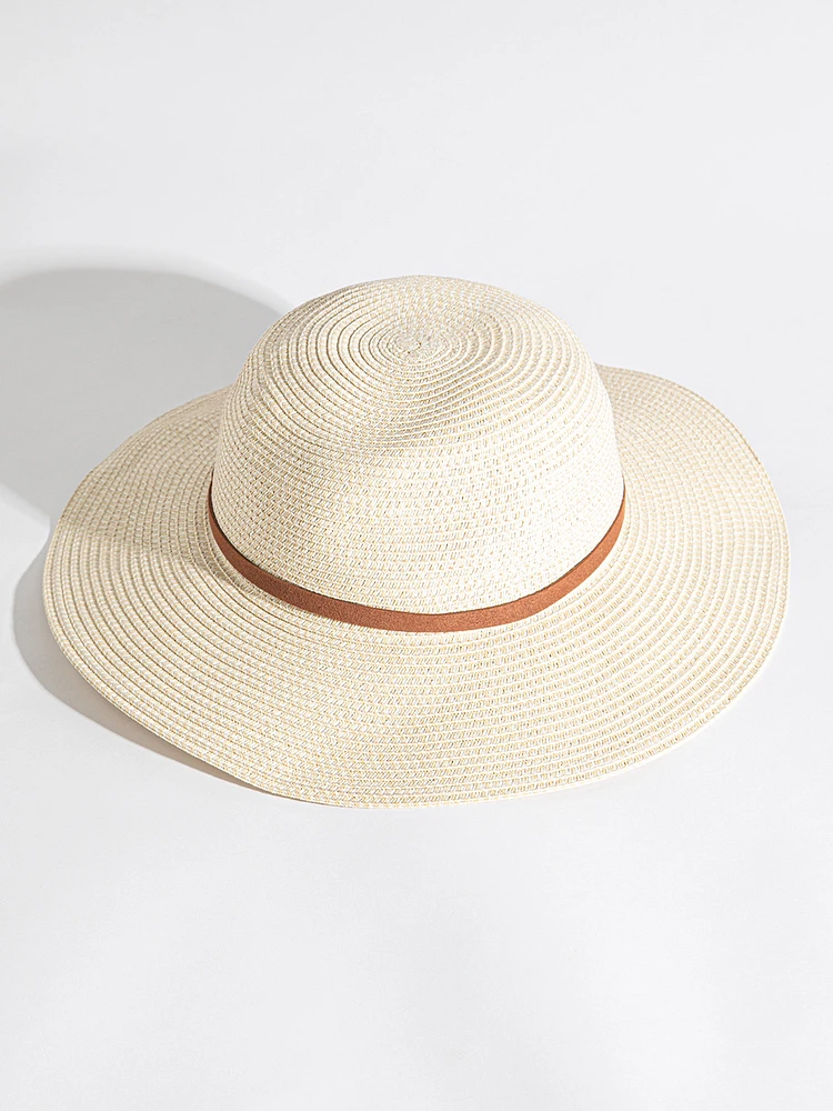 Wide-Brim Straw Hat