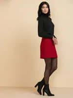 Wool-Blend Mini Skirt Boucle