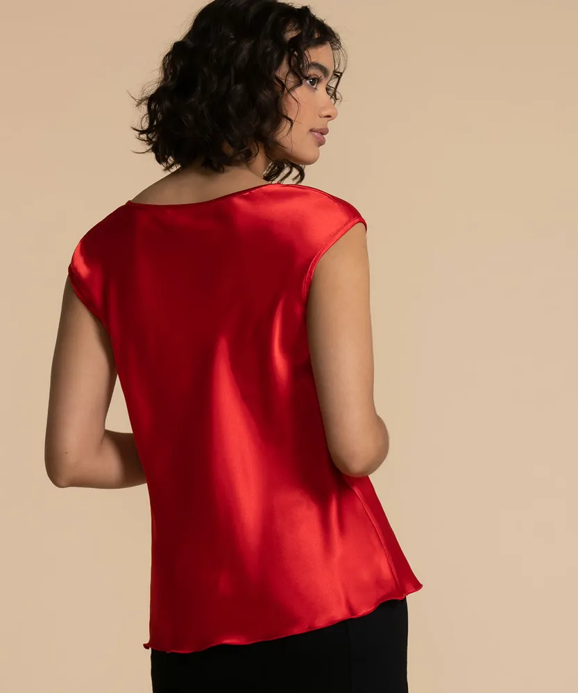 Tash  + Sophie Satin Cowl Neck Cami Blouse