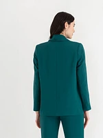 Shawl Collar Open Front Blazer